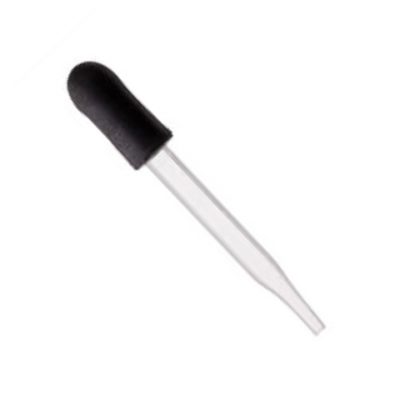 Plastic Dropper with Black Rubber Top