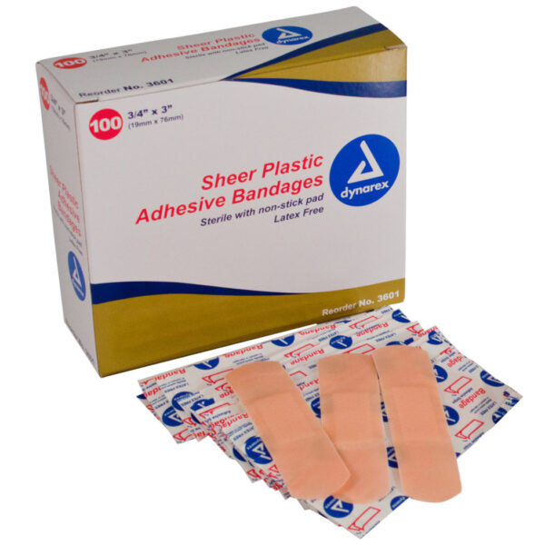 Sheer Plastic Adhesive Bandages