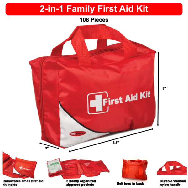 2-in-1 Family First Aid Kit FAK4100