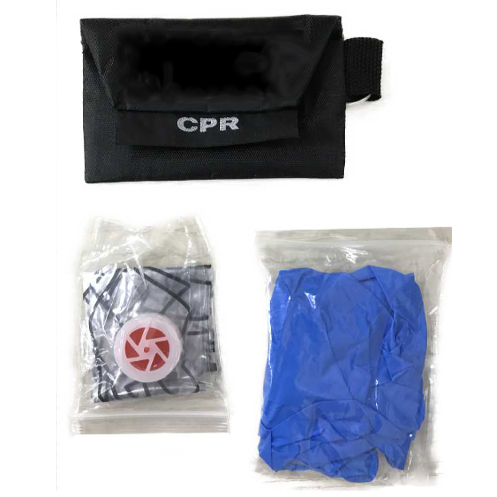 ARC CPR Keychain with nitrile gloves & face shield with oneway valve